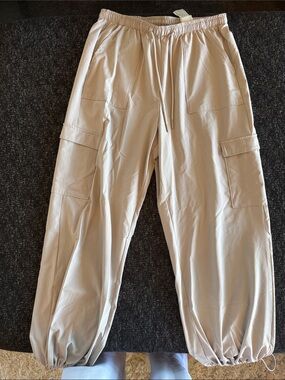 Gilly Hicks Beige Cargo Jogger Pants
